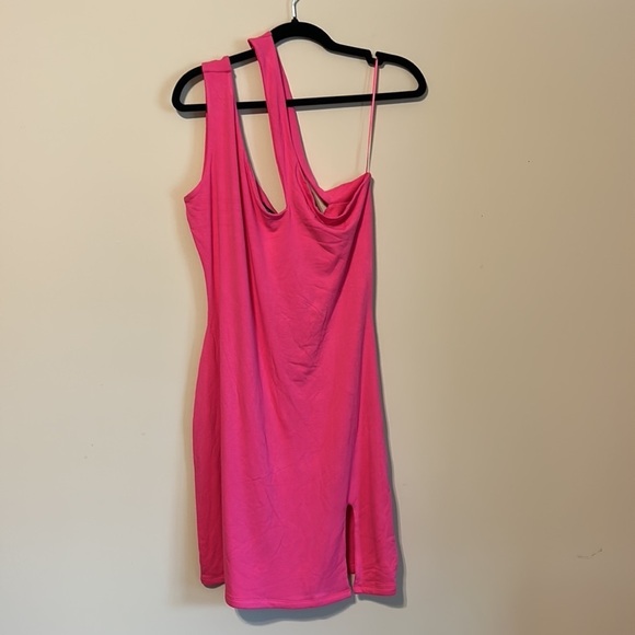 NEW [naked wardrobe] the nw cut out for you sheath mini dress in pink - Picture 4 of 8